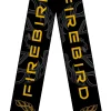 Guitar Strap - Pontiac FIREBIRD Logo Black Grays Golds
