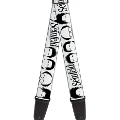 Guitar Strap - SEINFELD Face Silhouettes White Black