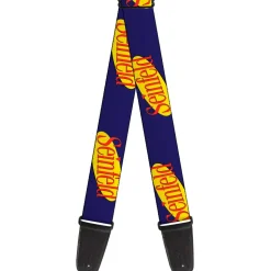 Guitar Strap - SEINFELD Spotlight Logo Navy Yellow Red