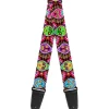 Guitar Strap - Six Sugar Skulls Multi Color