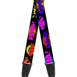 Guitar Strap - Sound Effects Black Multi Color