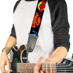 Guitar Strap - Sound Effects Black Multi Color
