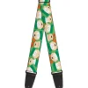 Guitar Strap - South Park Kyle Expressions Scattered Green
