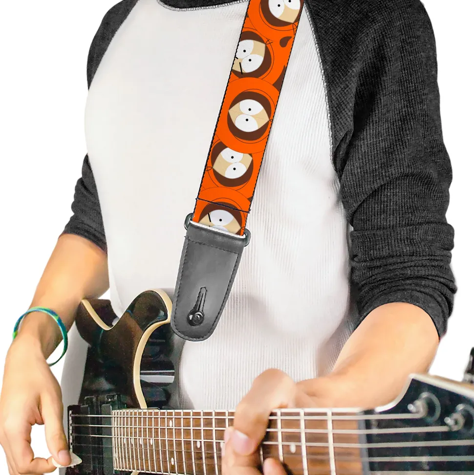 Guitar Strap - South Park Kenny Expressions Stacked Orange