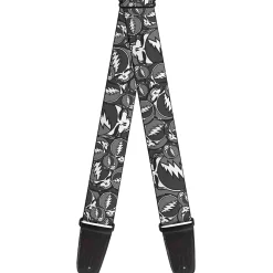 Guitar Strap - Steal Your Face Stacked Gray