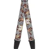 Guitar Strap - Tasmanian Devil Expressions Gray Swirl