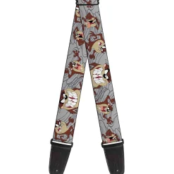 Guitar Strap - Tasmanian Devil Expressions Gray Swirl