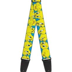 Guitar Strap - Tweety Bird CLOSE-UP Expressions Baby Blue