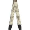 Guitar Strap - Vintage Coca-Cola Coke Icons and Ad Logos White/Brown