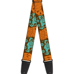 Guitar Strap - ZOINKS! LIKE WOW! The Mystery Machine Brown Baby Blue
