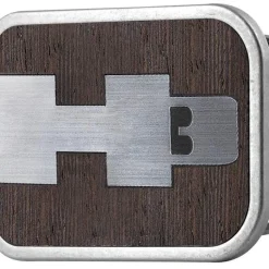 H3 Framed Marquetry Black Walnut/Metal - Matte Rock Star Buckle