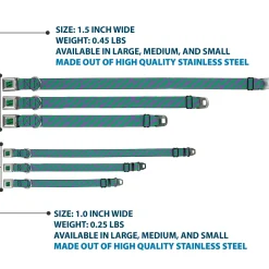 HAHA Stacked Full Color Black/Gray/Green Seatbelt Buckle Collar - Joker HAHAHA Purple/Green