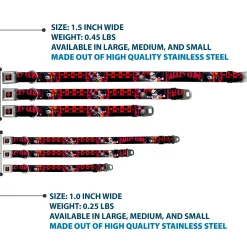 Harley Quinn Diamond Full Color Black Red Seatbelt Buckle Collar - HARLEY QUINN Bomb Poses/Suits Black/Purple/Red