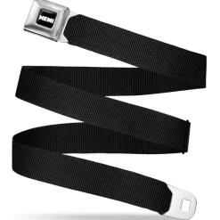 HEMI Bold Full Color Black/White - Seatbelt Belt - Black Webbing