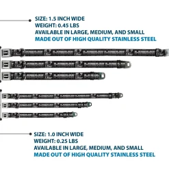 HEMI Bold Full Color Black White Seatbelt Buckle Collar - HEMI 5.7 LITER Black/White/Silver-Fade