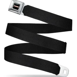 HEMI POWERED Logo Full Color Black/Orange/White/Gray - Seatbelt Belt - Black Webbing