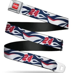 HENDRICK MOTORSPORTS Checker Logo Full Color Red/White Seatbelt Belt - William Byron #24 Car Scheme White/Red/Blue Webbing