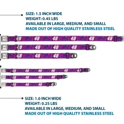 HENDRICK MOTORSPORTS Checker Logo Full Color Red/White Seatbelt Buckle Collar - Alex Bowman #48 Car Scheme Purples/Pinks/White