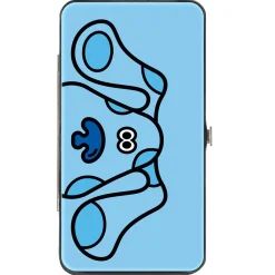 Hinged Wallet - Blue's Clues Blue Face + Paw Print Blues