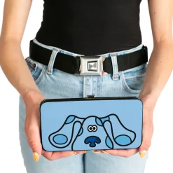 Hinged Wallet - Blue's Clues Blue Face + Paw Print Blues