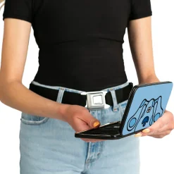 Hinged Wallet - Blue's Clues Blue Face + Paw Print Blues