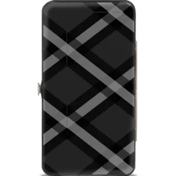 Hinged Wallet - Buffalo Plaid X Charcoal Black Gray