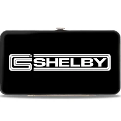 Hinged Wallet - Carroll Shelby CS SHELBY Racing Logo Block Black White