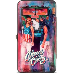 Hinged Wallet - Cheech & Chong Standing Truck Poses Watercolor