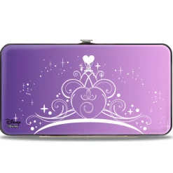 Hinged Wallet - Cinderella & Prince Ball Scene + Crown Icon Purples White