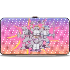 Hinged Wallet - Classic Teenage Mutant Ninja Turtles Group Pose + I "HEART" NINJAS Multi Pastel