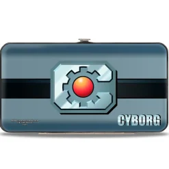 Hinged Wallet - CYBORG Icon Stripe Grays Black Red