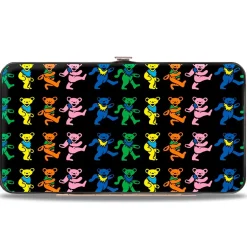 Hinged Wallet - Dancing Bears Black Multi Color