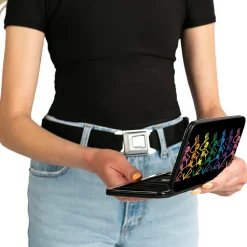 Hinged Wallet - Dancing Skeletons Black Multi Color