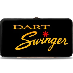 Hinged Wallet - Dodge DART SWINGER Script Black Red Yellow-Fade