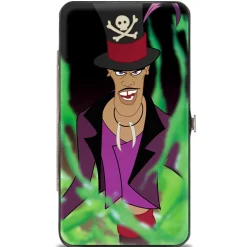 Hinged Wallet - Dr Facilier Spell Pose + Skull & Crossbones Black Greens