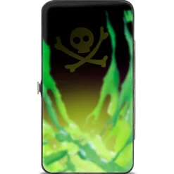 Hinged Wallet - Dr Facilier Spell Pose + Skull & Crossbones Black Greens
