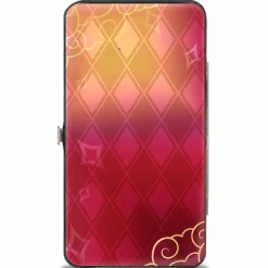 Hinged Wallet - DUMBO Circus Stand Pose Diamonds Yellow Pink Gradient