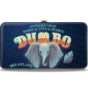Hinged Wallet - Dumbo Face Feather ASTOUND YOUR MIND & EYES & HEARTS Circus Sign Blues