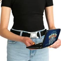 Hinged Wallet - Dumbo Face Feather ASTOUND YOUR MIND & EYES & HEARTS Circus Sign Blues