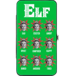 Hinged Wallet - Elf Buddy the Elf Mood Expressions Green/White/Red