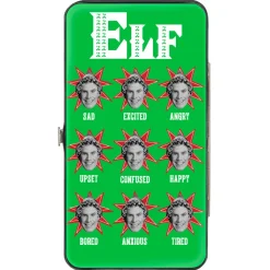 Hinged Wallet - Elf Buddy the Elf Mood Expressions Green/White/Red