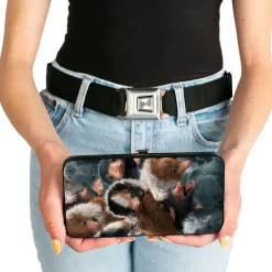 Hinged Wallet - Fantastic Beasts The Crimes of Grindelwald Baby Niffler's Stacked + Baby Niffler Coin Pose