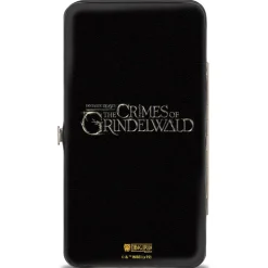 Hinged Wallet - FANTASTIC BEASTS THE CRIMES OF GRINDEWALD Obscurus Book Binding Black Golds