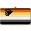 Hinged Wallet - Flag Bear Pride2 Black Brown Orange Yellow Tan White Gray Black