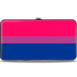 Hinged Wallet - Flag Bisexual Pink Purple Blue