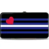Hinged Wallet - Flag Leather Black Blue Red White