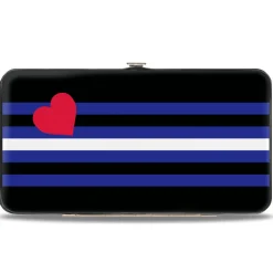 Hinged Wallet - Flag Leather Black Blue Red White