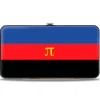 Hinged Wallet - Flag Polyamorous Pi Symbol Blue Red Black Yellow