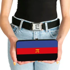 Hinged Wallet - Flag Polyamorous Pi Symbol Blue Red Black Yellow