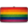 Hinged Wallet - Flag Pride Distressed Rainbow